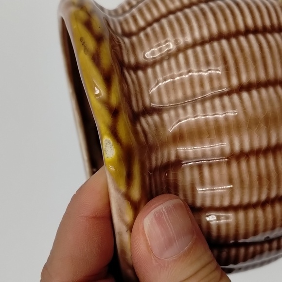 TILSO Juice Squeezer Vintage ceramic basket weave look tan with handle Japan - Picture 7 of 8